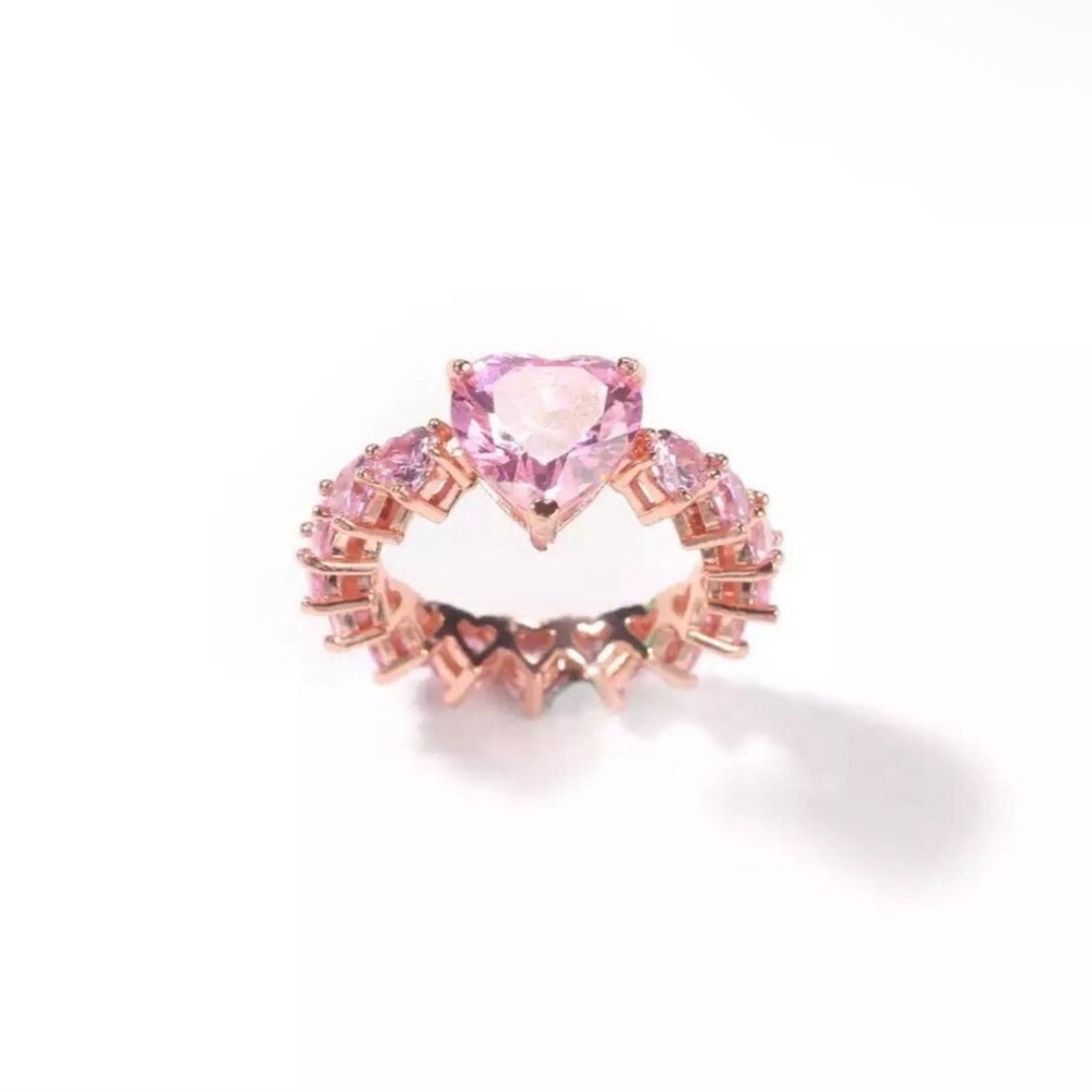 Heart pink Ring size 7